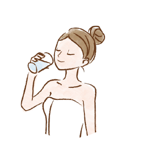 入浴前の水分補給