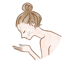 パックを洗い流す